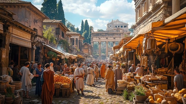 bustling-ancient-market-stockcake